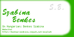 szabina benkes business card